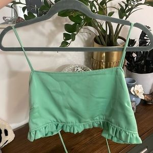 super cropped strappy back cami